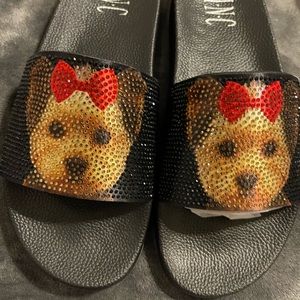 Brand new women’s blinged out slides